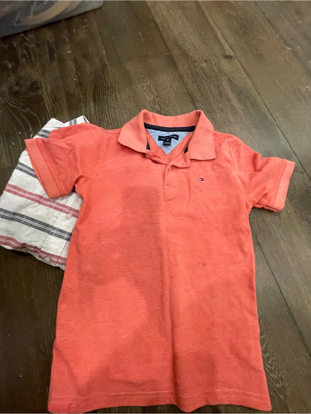 Kids Aztec Zip-Up Fleece Jacket in Tan & Navy and polo and button up shirt - Picture 3 of 7
